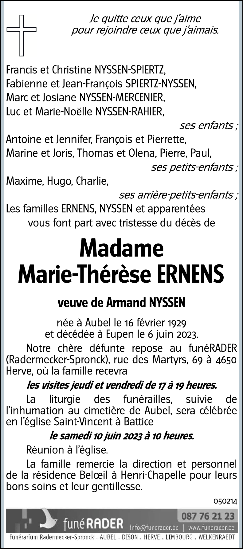 Marie-Thérèse ERNENS