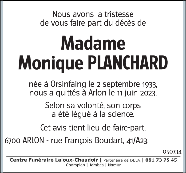 Monique PLANCHARD