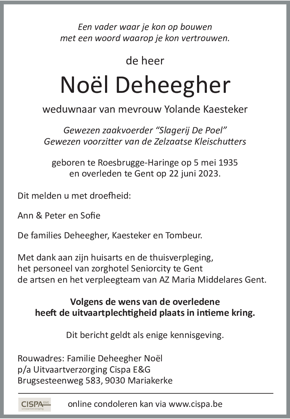 Noël Deheegher