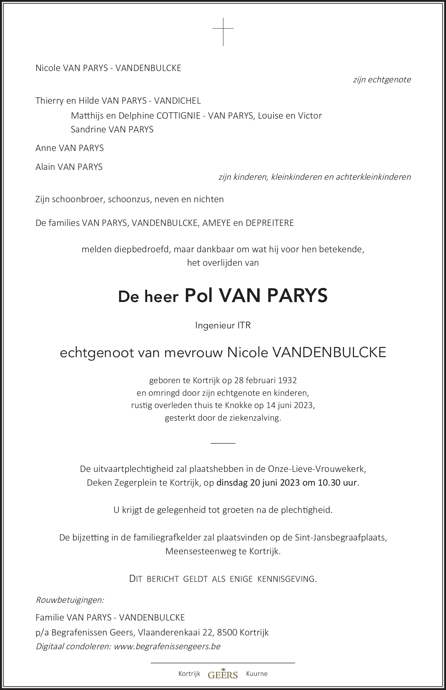 Pol VAN PARYS