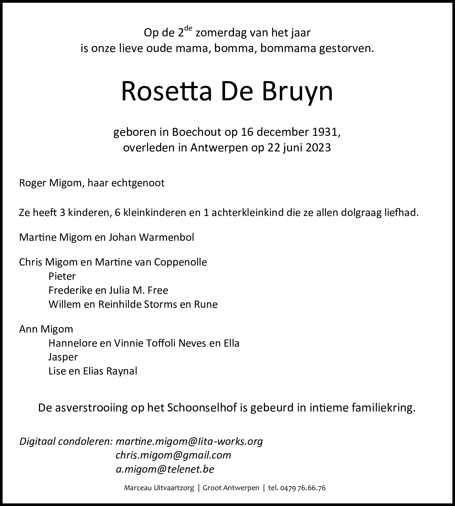 ROSETTA DE BRUYN