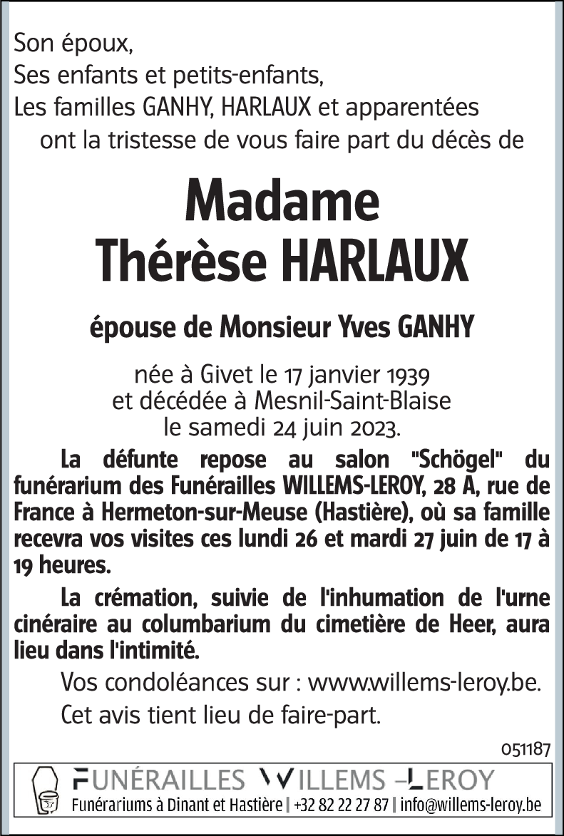Thérèse HARLAUX