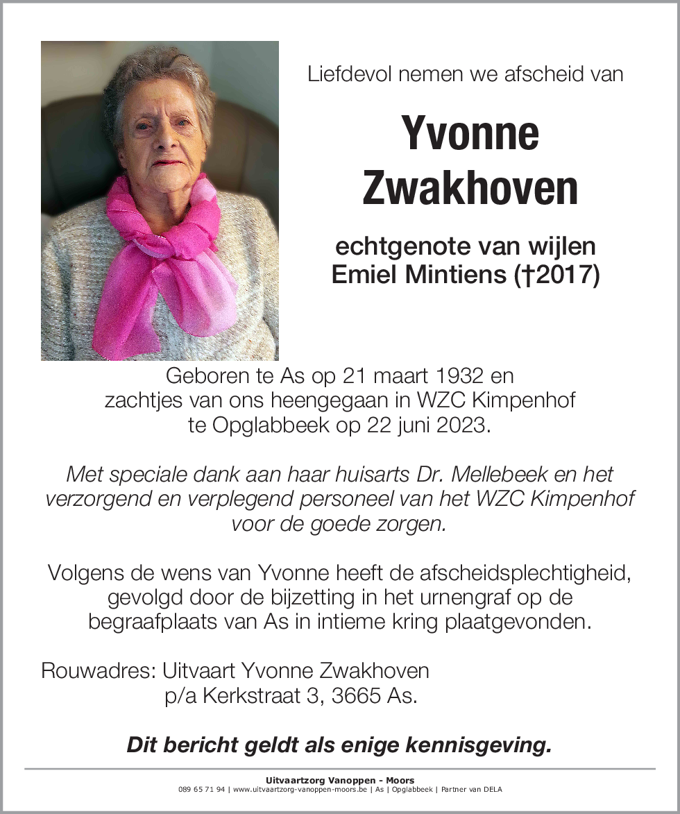 Yvonne Zwakhoven