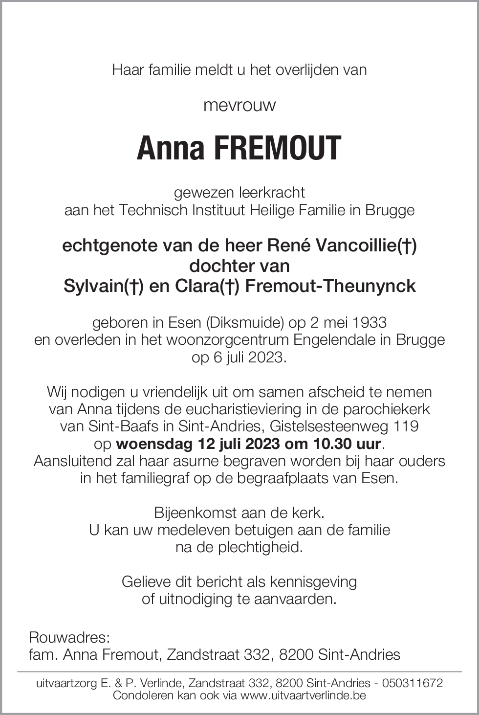 Anna Fremout