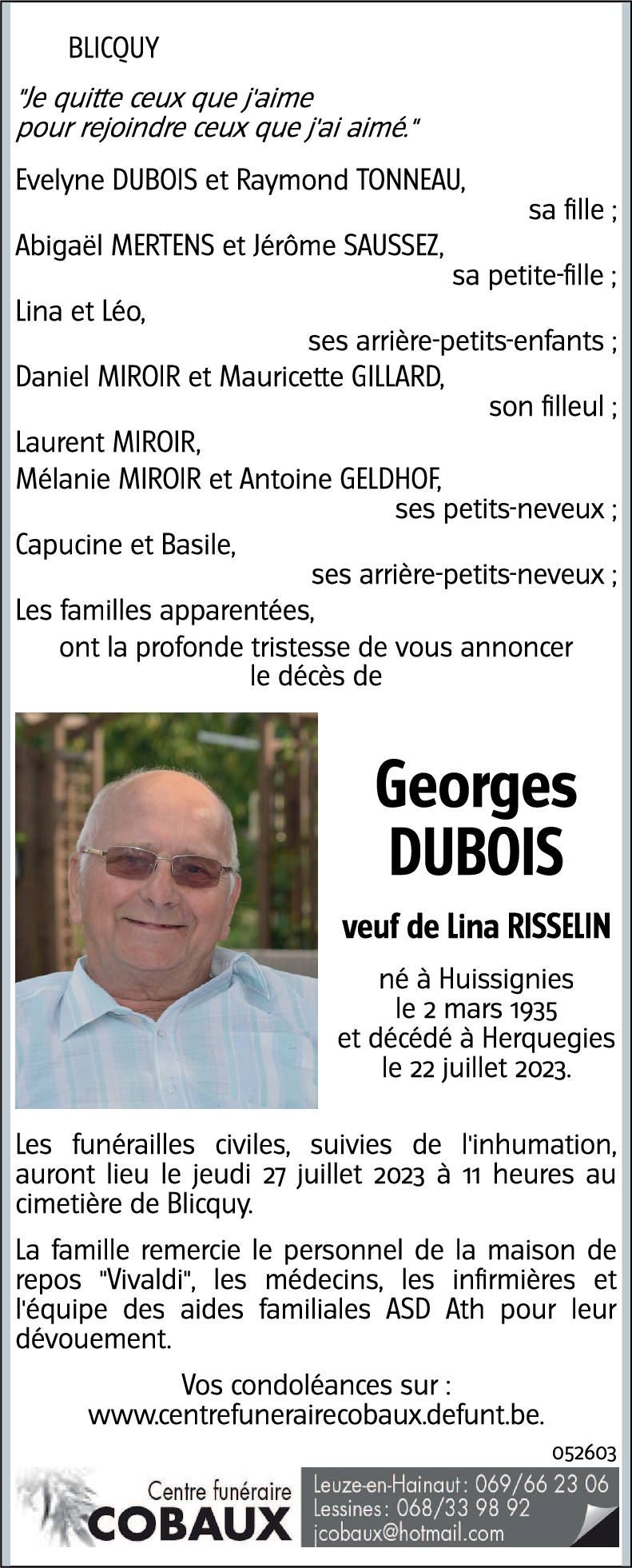 Georges DUBOIS