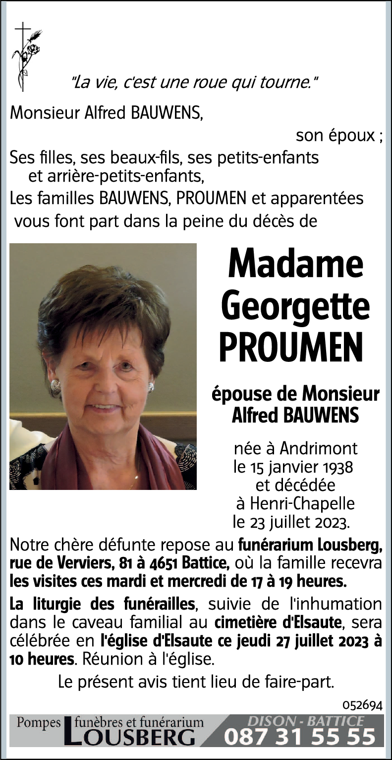 Georgette BAUWENS-PROUMEN