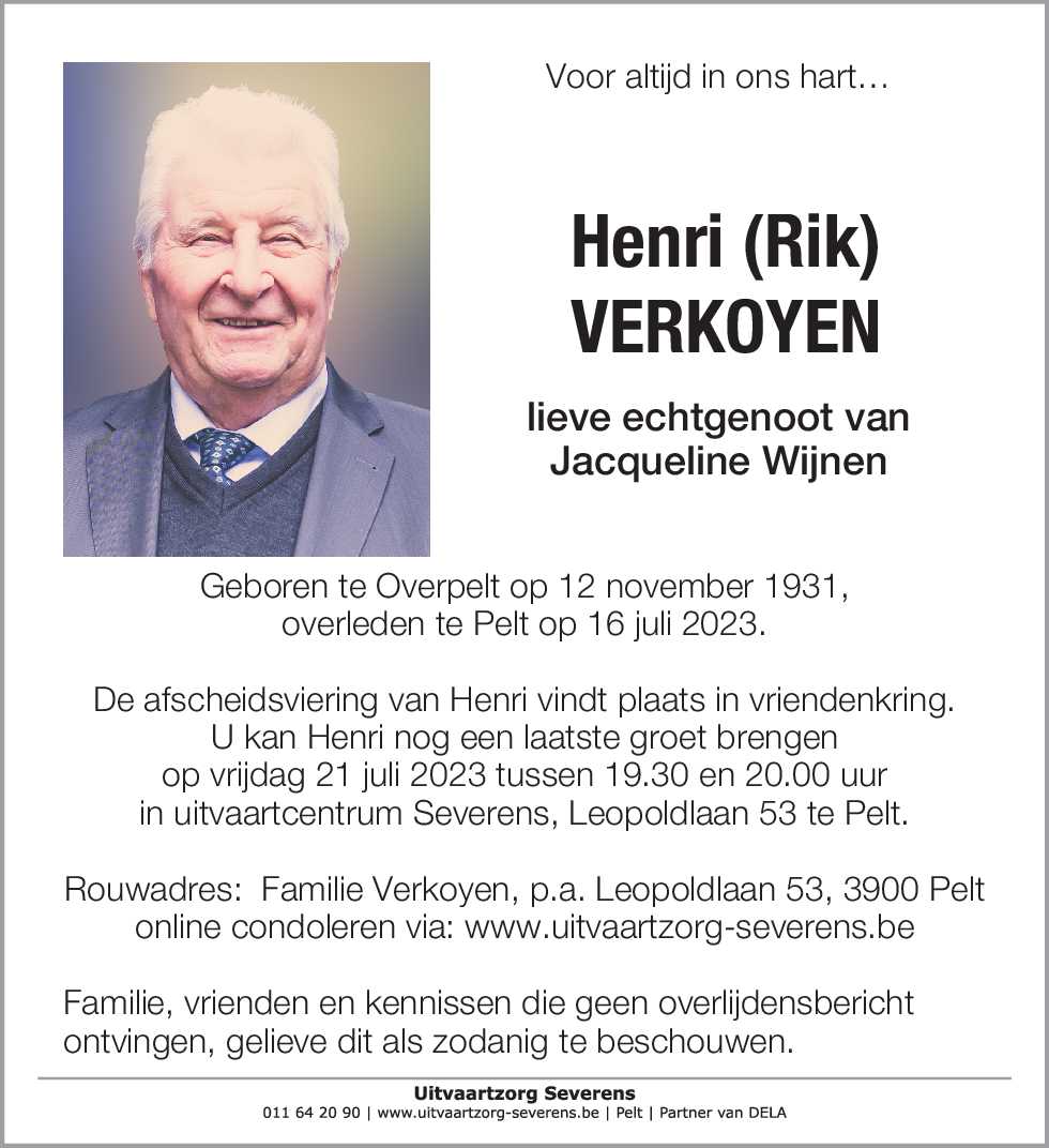 Henri (Rik) Verkoyen