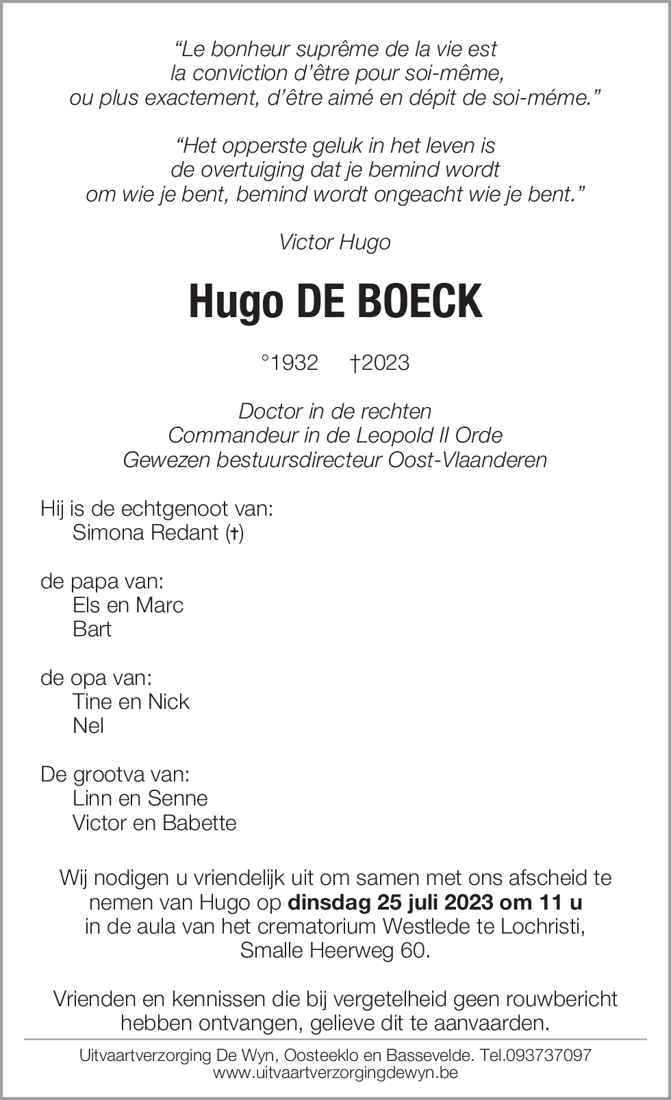 Hugo De Boeck