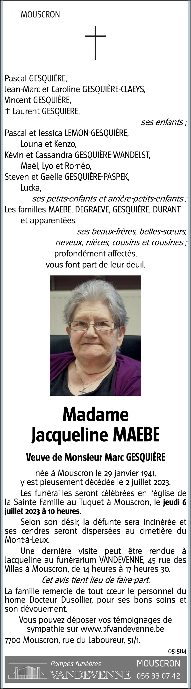 Jacqueline MAEBE