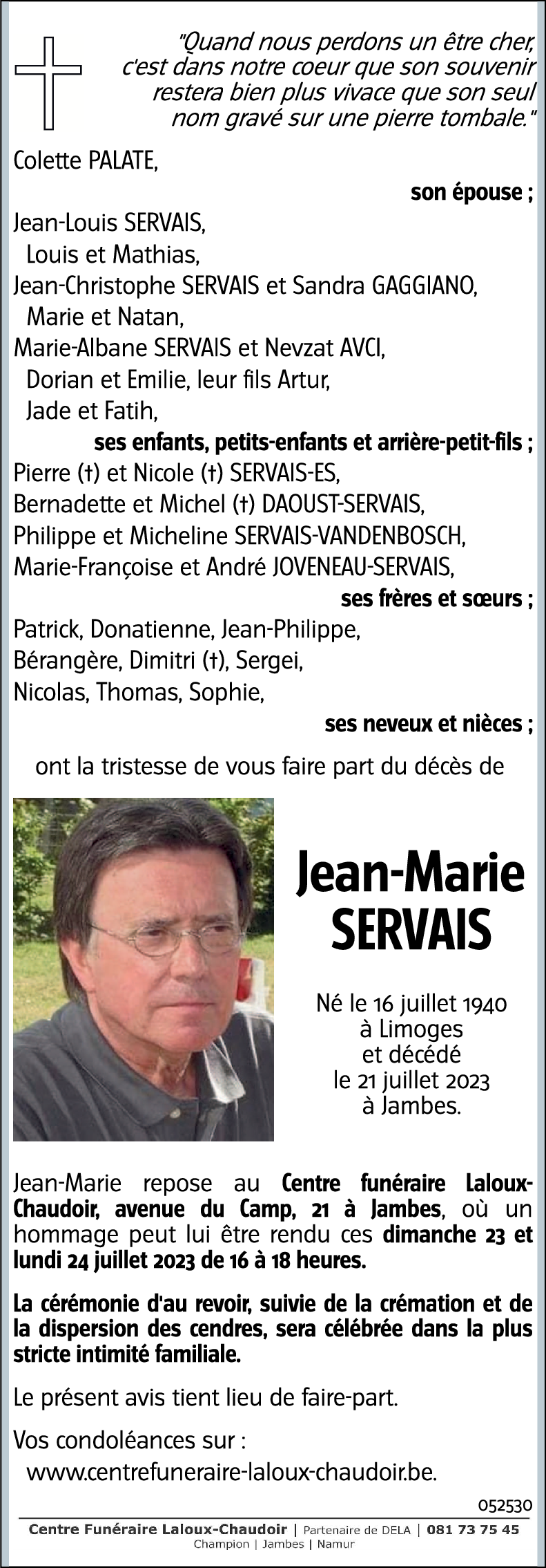 Jean-Marie SERVAIS