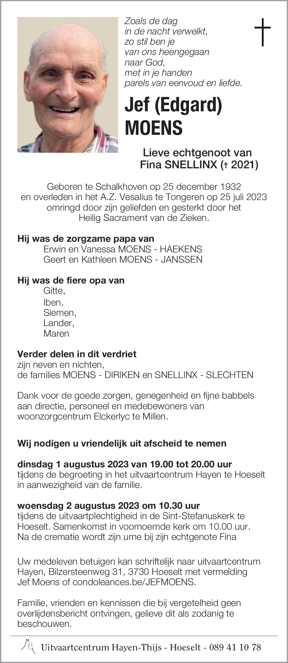 Jef (Edgard) MOENS