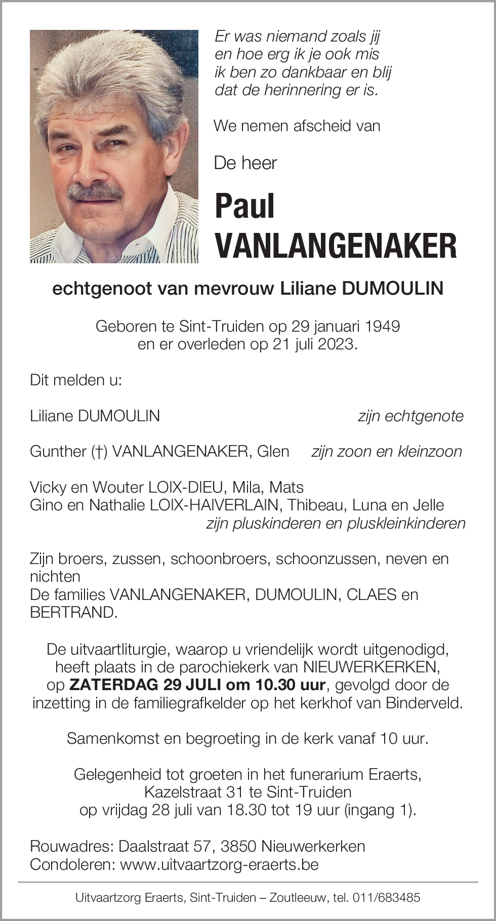Paul Vanlangenaker