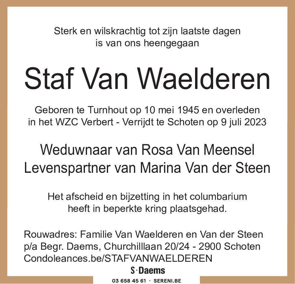 Staf Van Waelderen