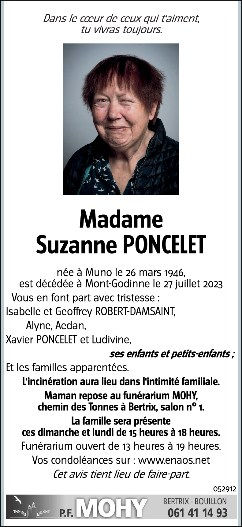 Suzanne PONCELET