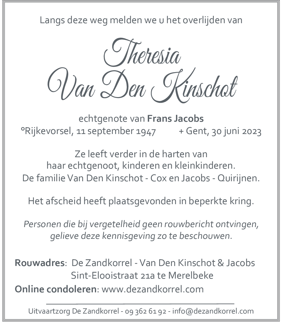 Theresa Van Den Kinschot