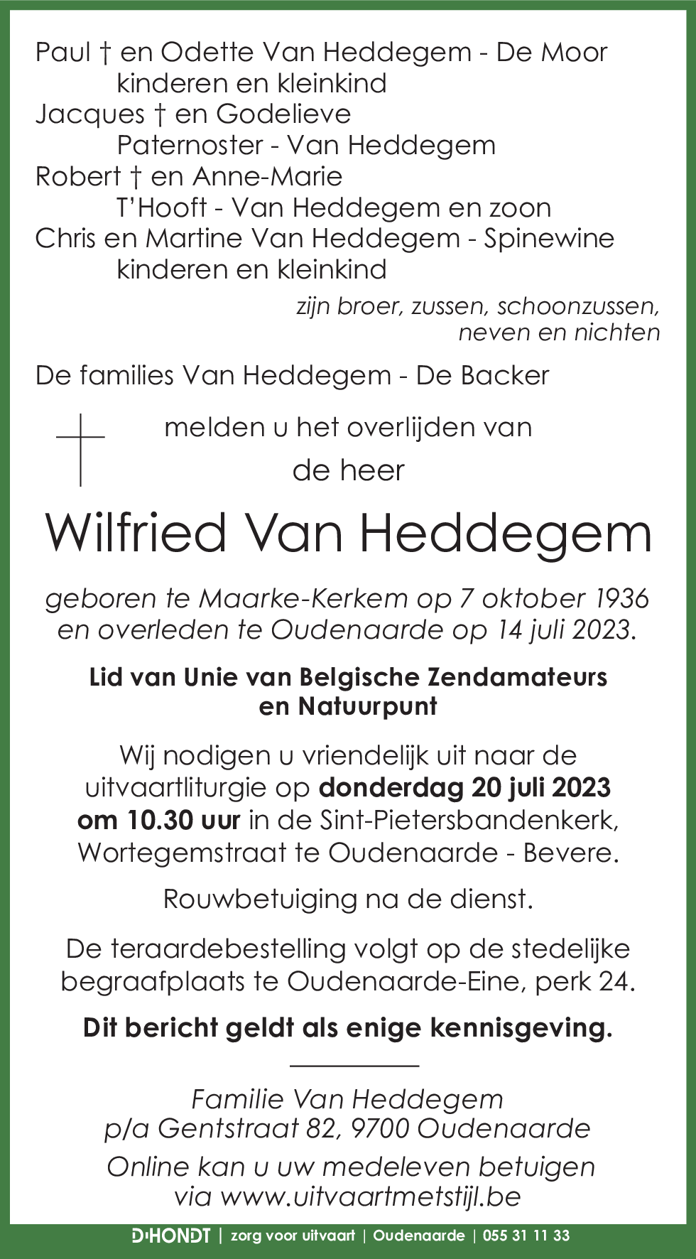 Wilfried Van Heddegem