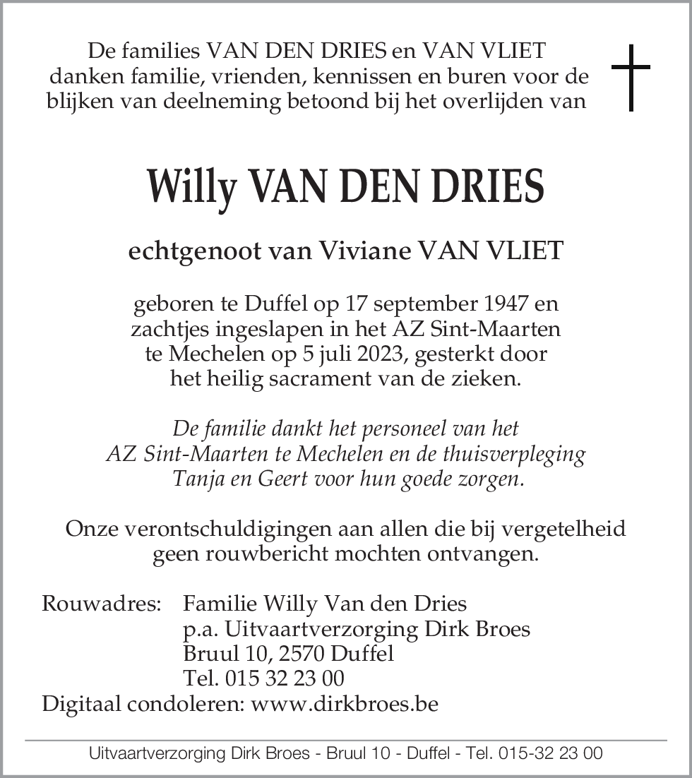 Willy Van den Dries