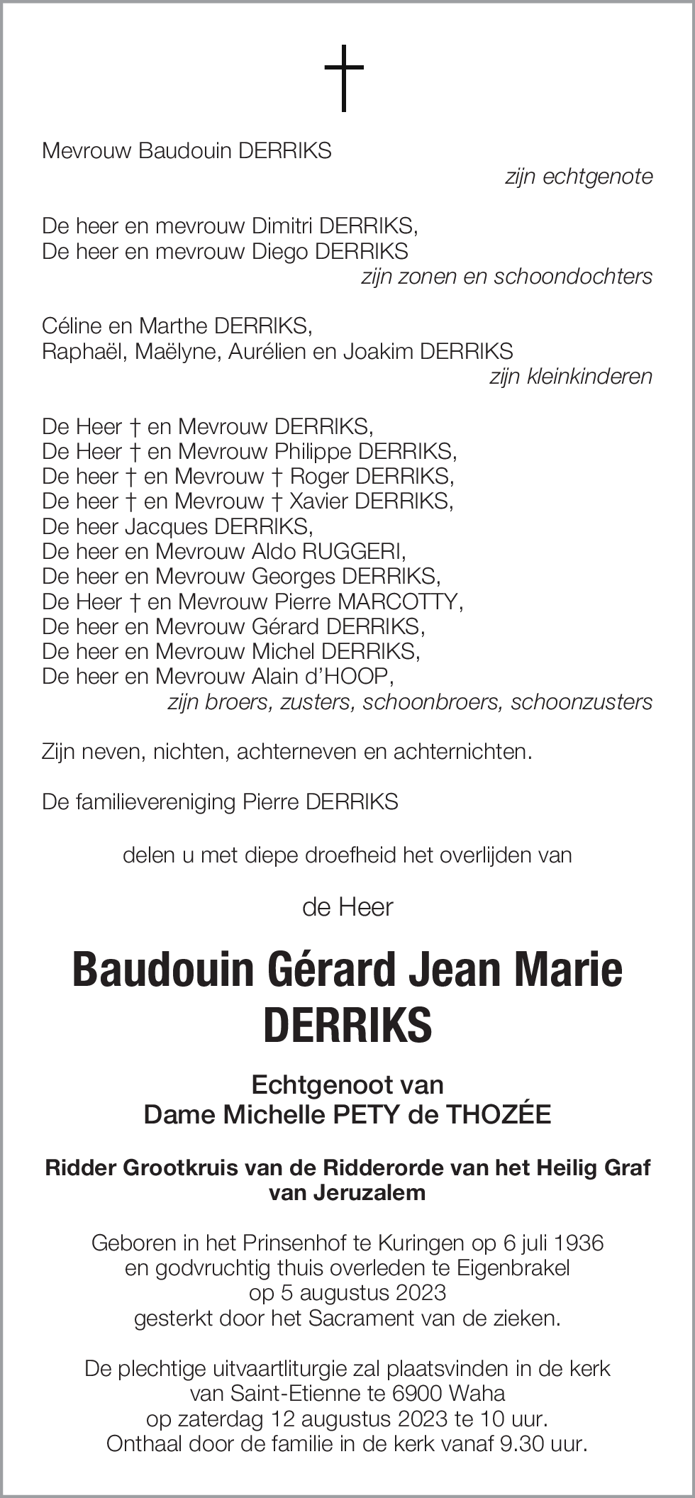 Baudouin Gérard J Derriks