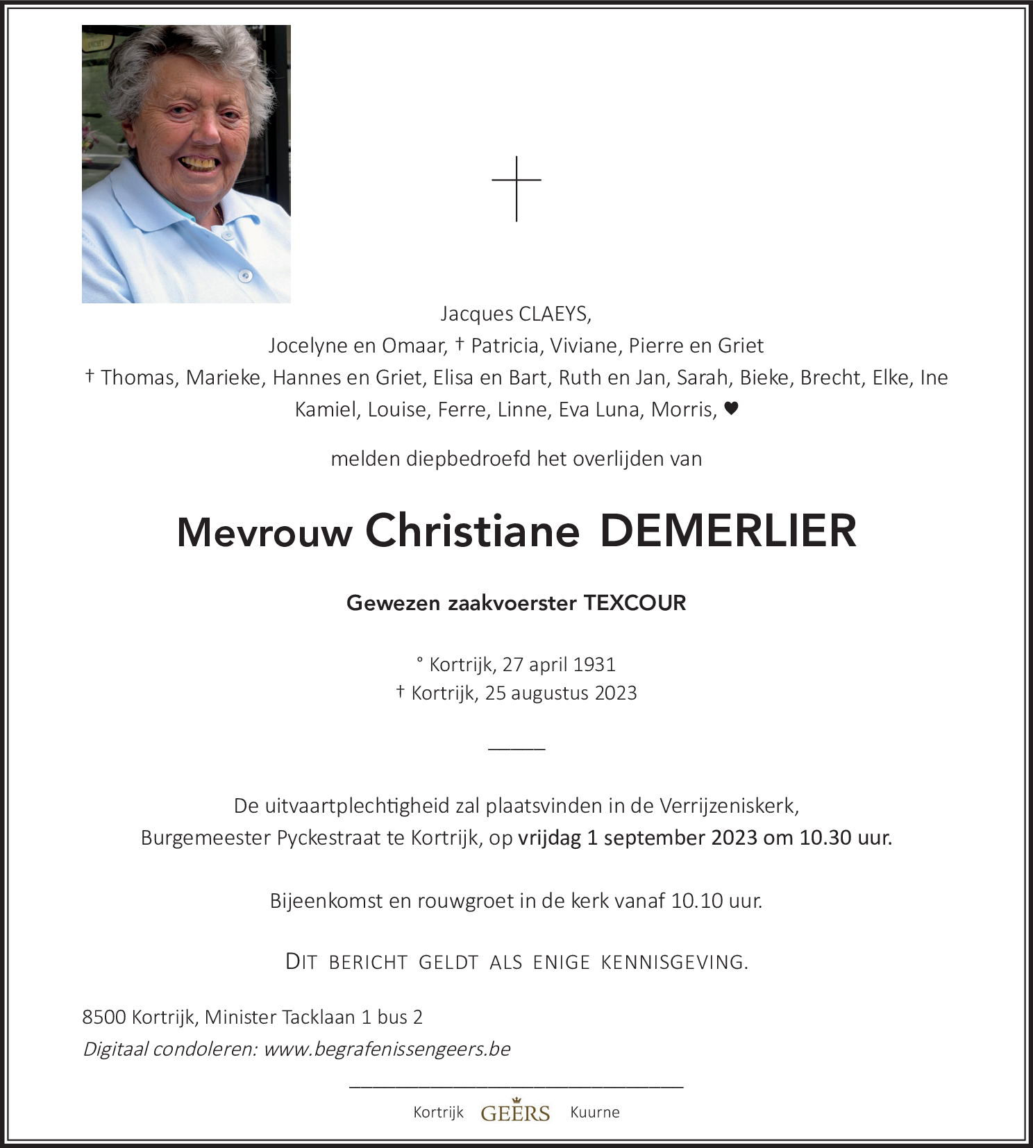 Christiane Claeys - Demerlier