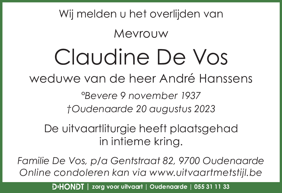 Claudine De Vos
