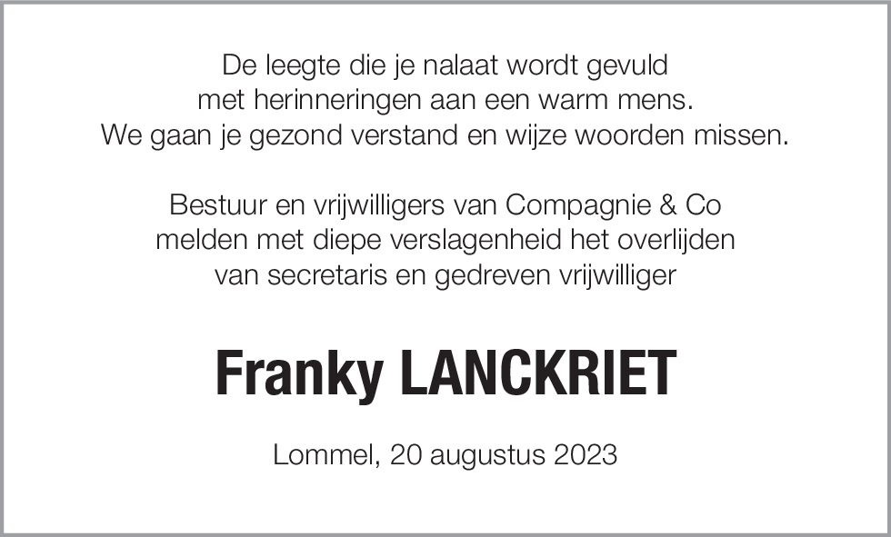 Franky Lanckriet