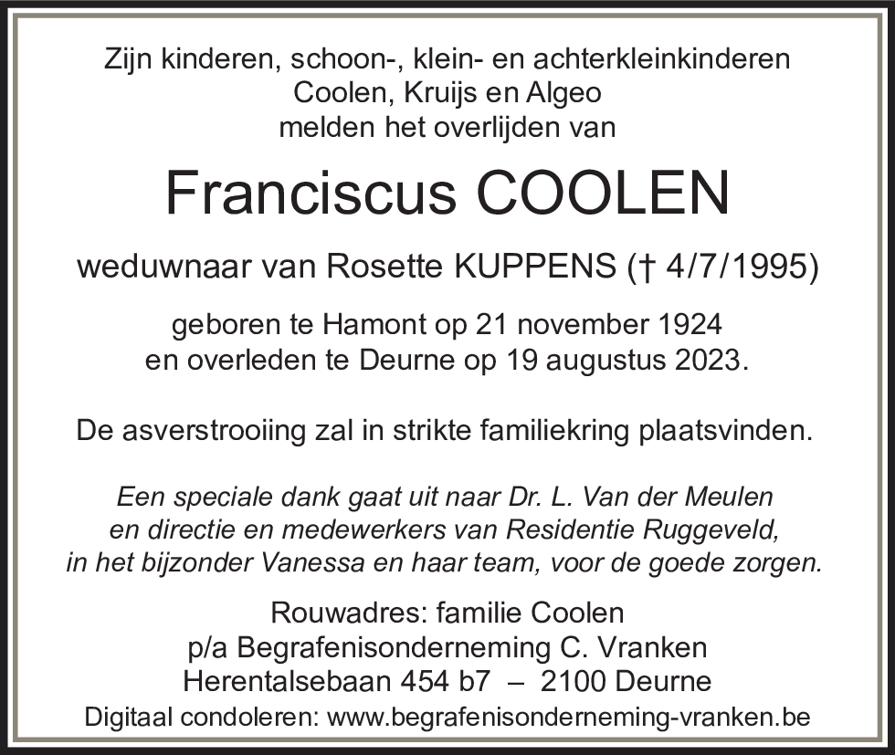 Fransiscus Coolen
