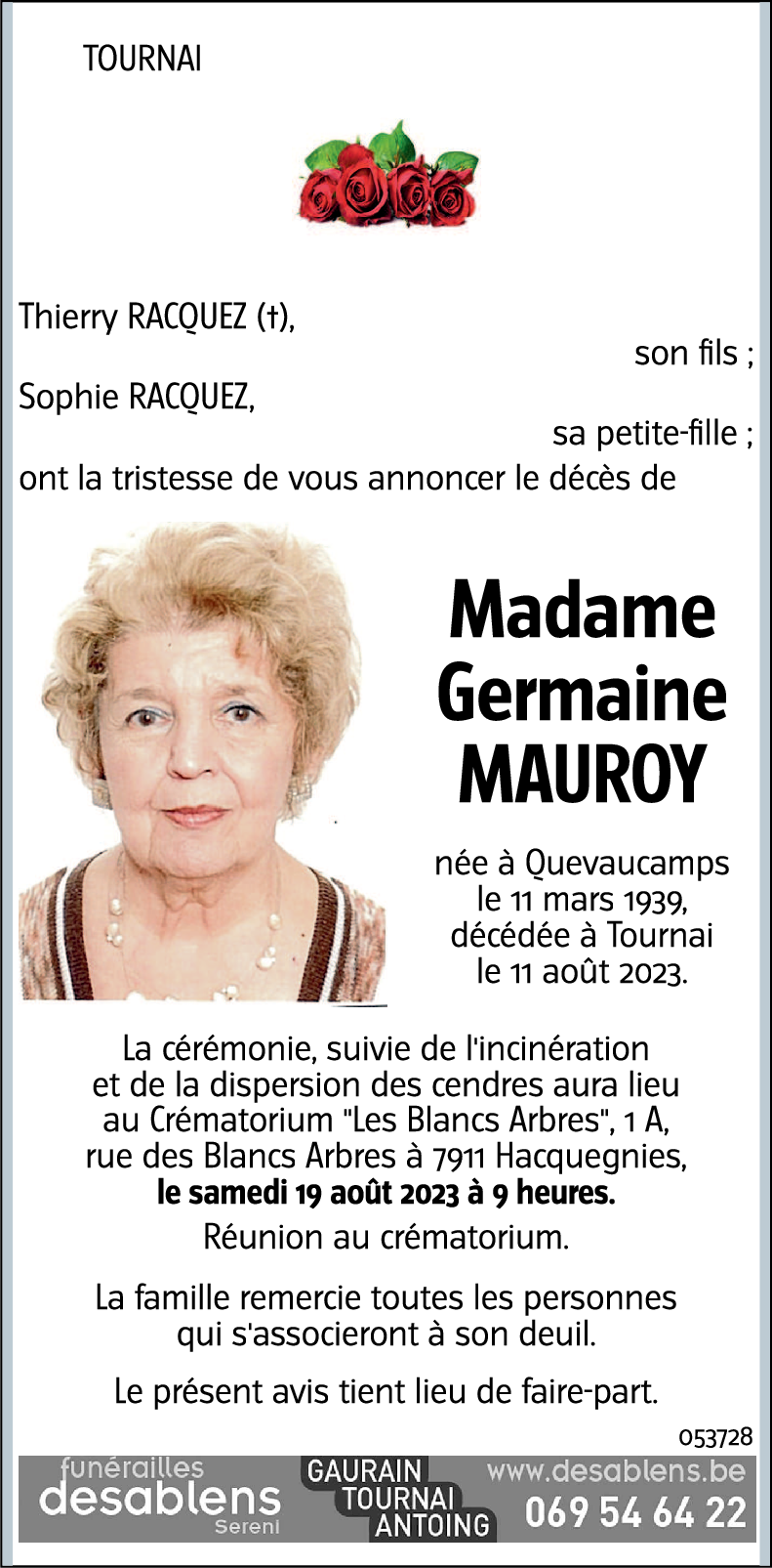 Germaine MAUROY