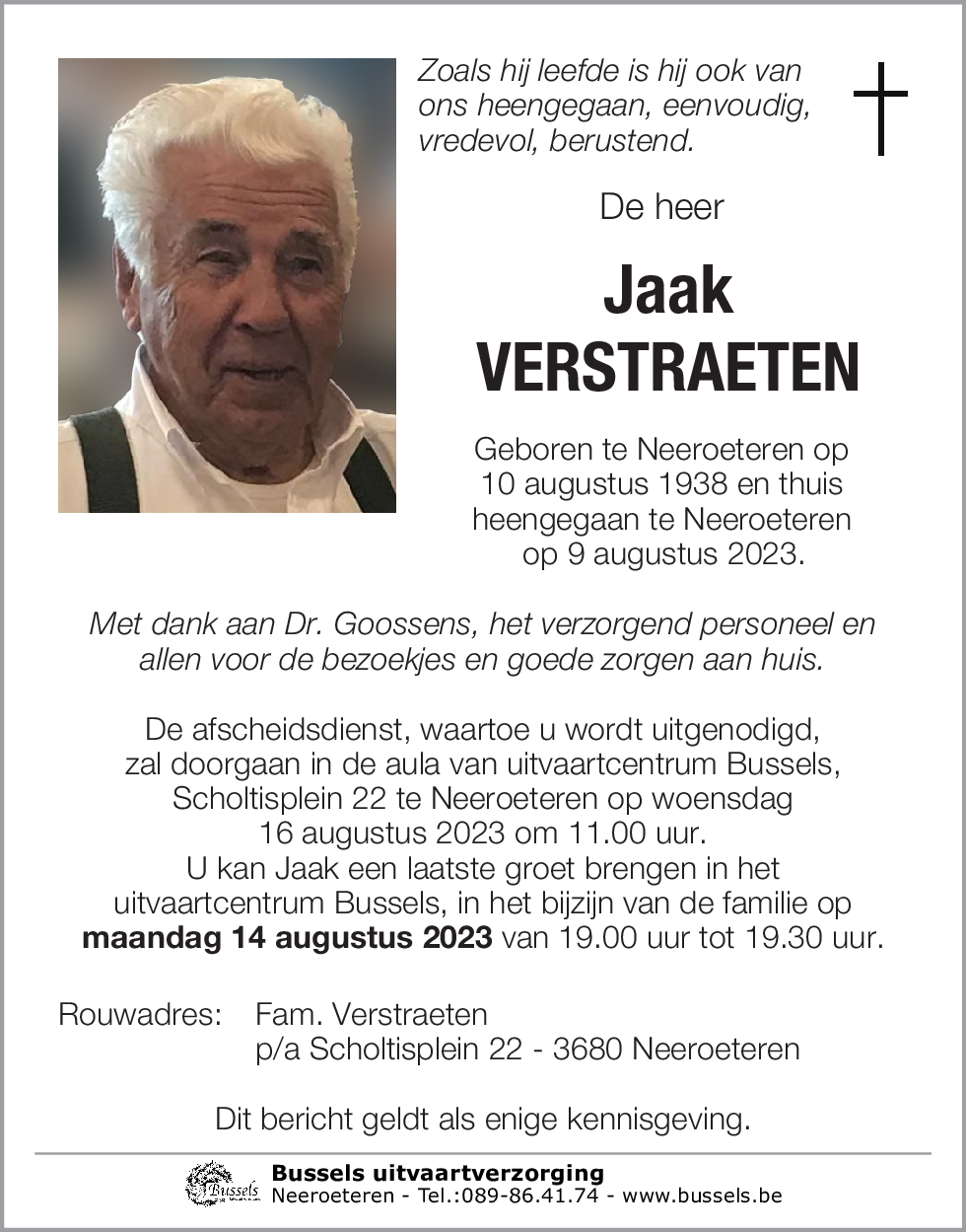 Jaak VERSTRAETEN