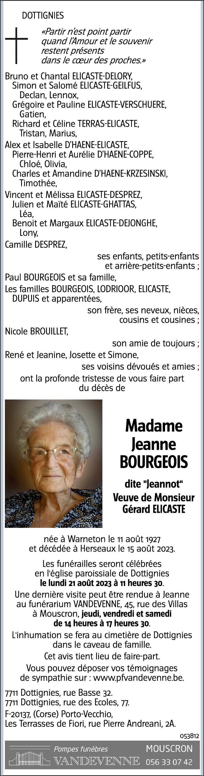 Jeanne BOURGEOIS