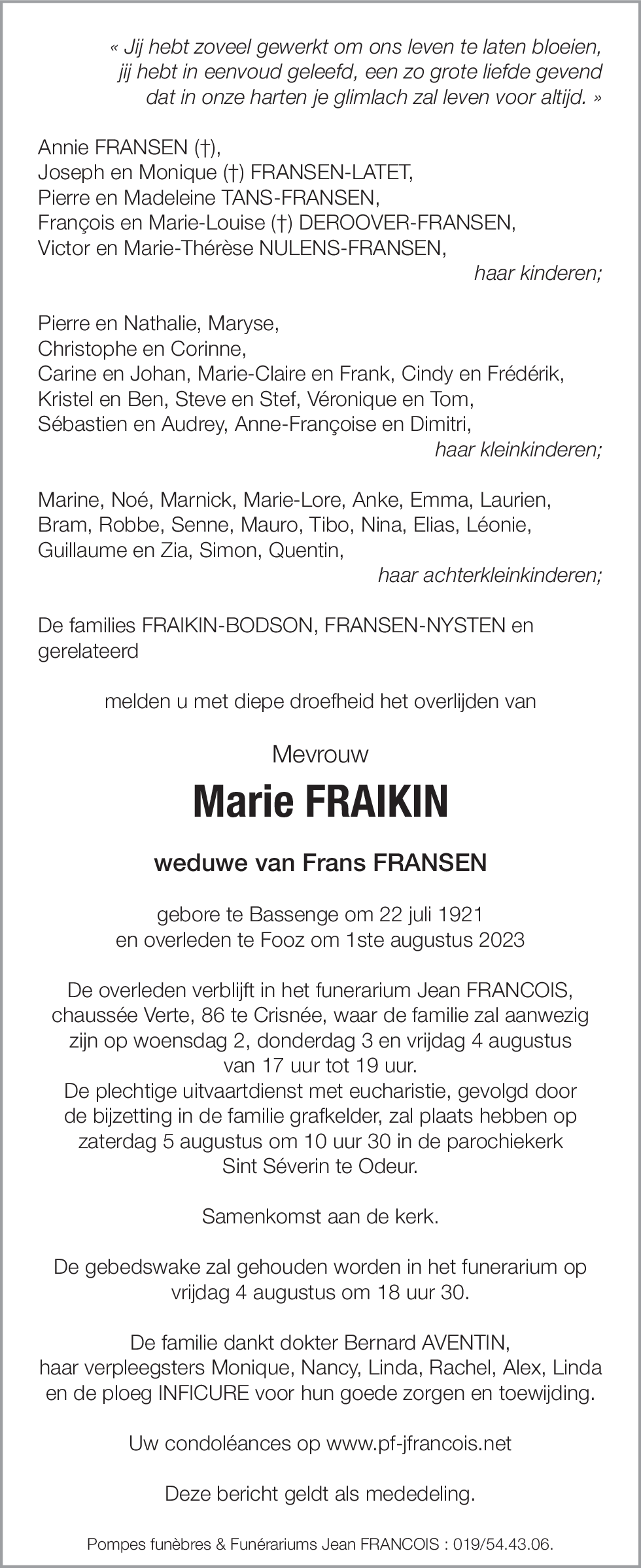 Marie FRAIKIN