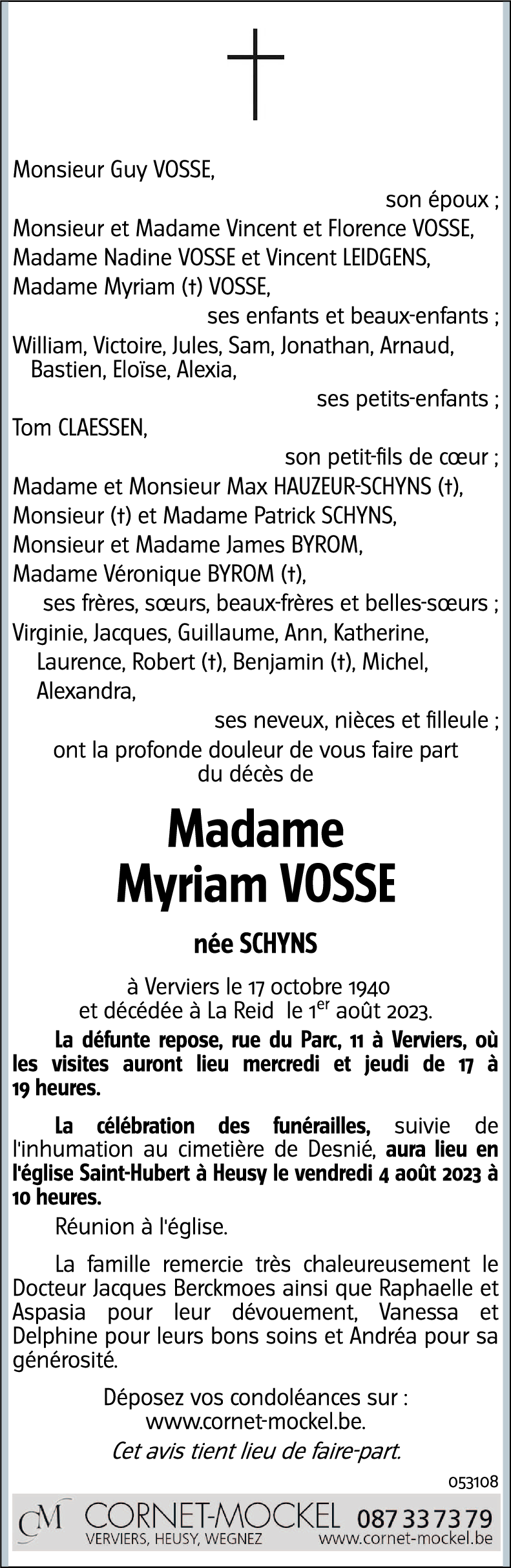 Myriam VOSSE-SCHYNS