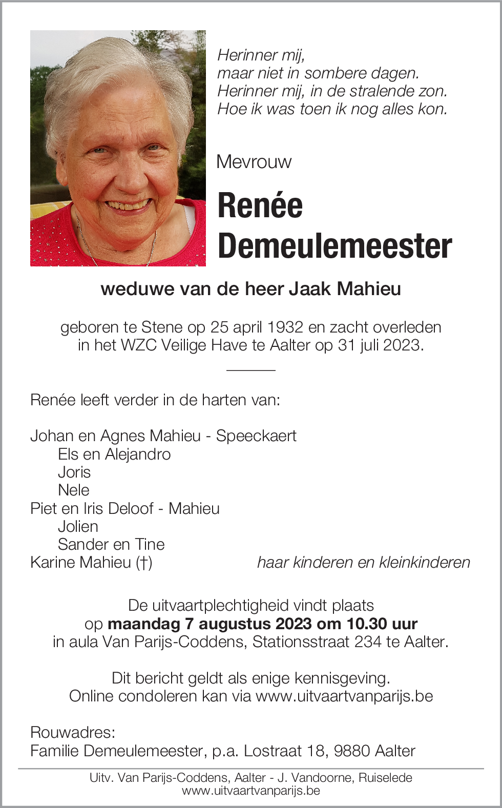 Renée Demeulemeester