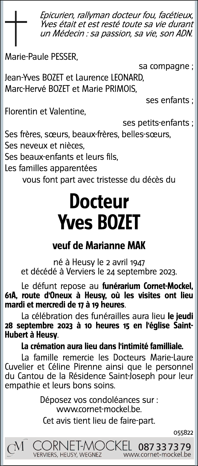 Docteur Yves BOZET