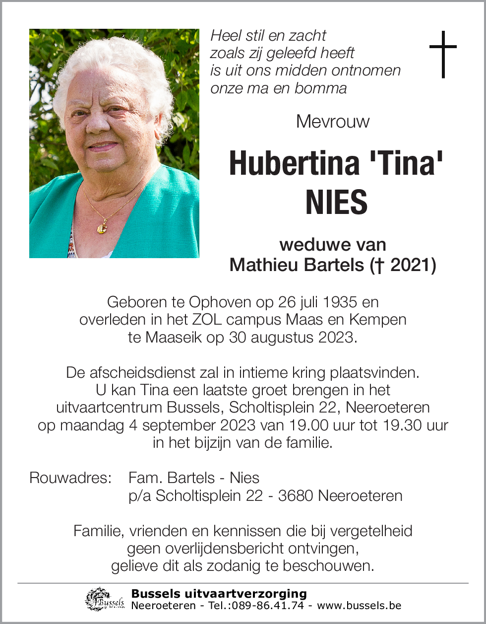 Hubertina 'Tina' NIES