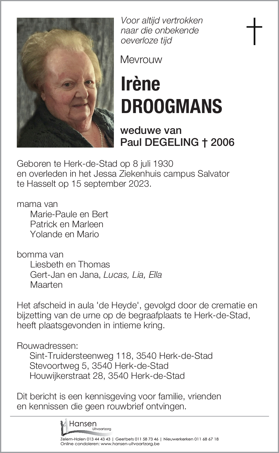 Irène DROOGMANS