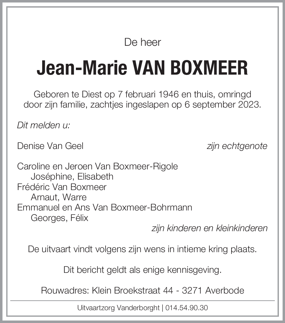 Jean-Marie Van Boxmeer