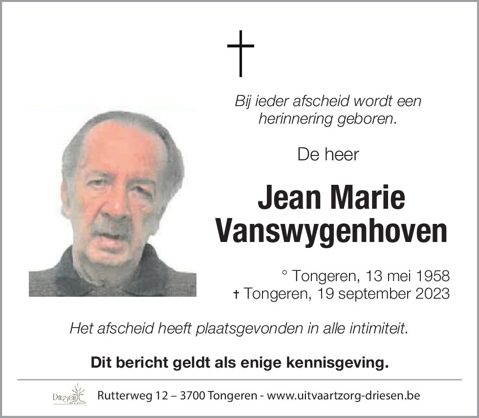 Jean Marie Vanswygenhoven