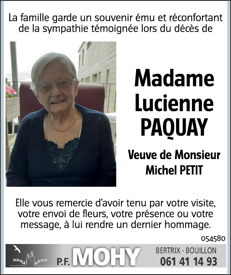 Lucienne PAQUAY