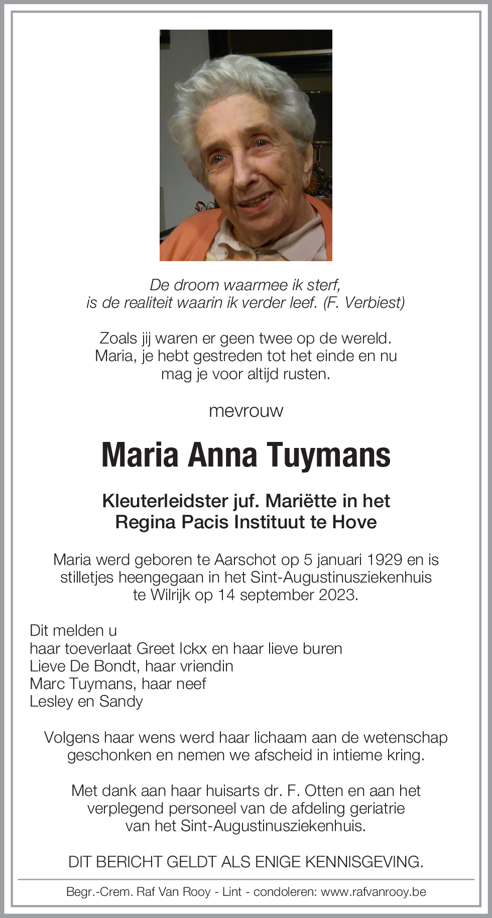 Maria Anna Tuymans