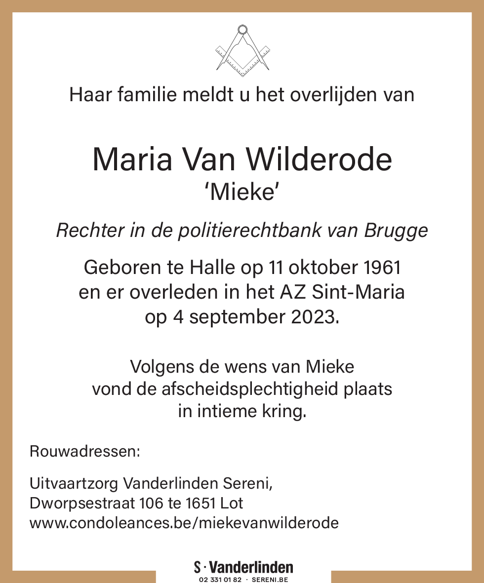 Maria Van Wilderode