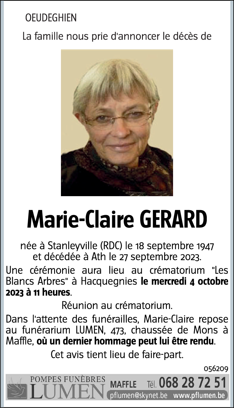 Marie-Claire GERARD