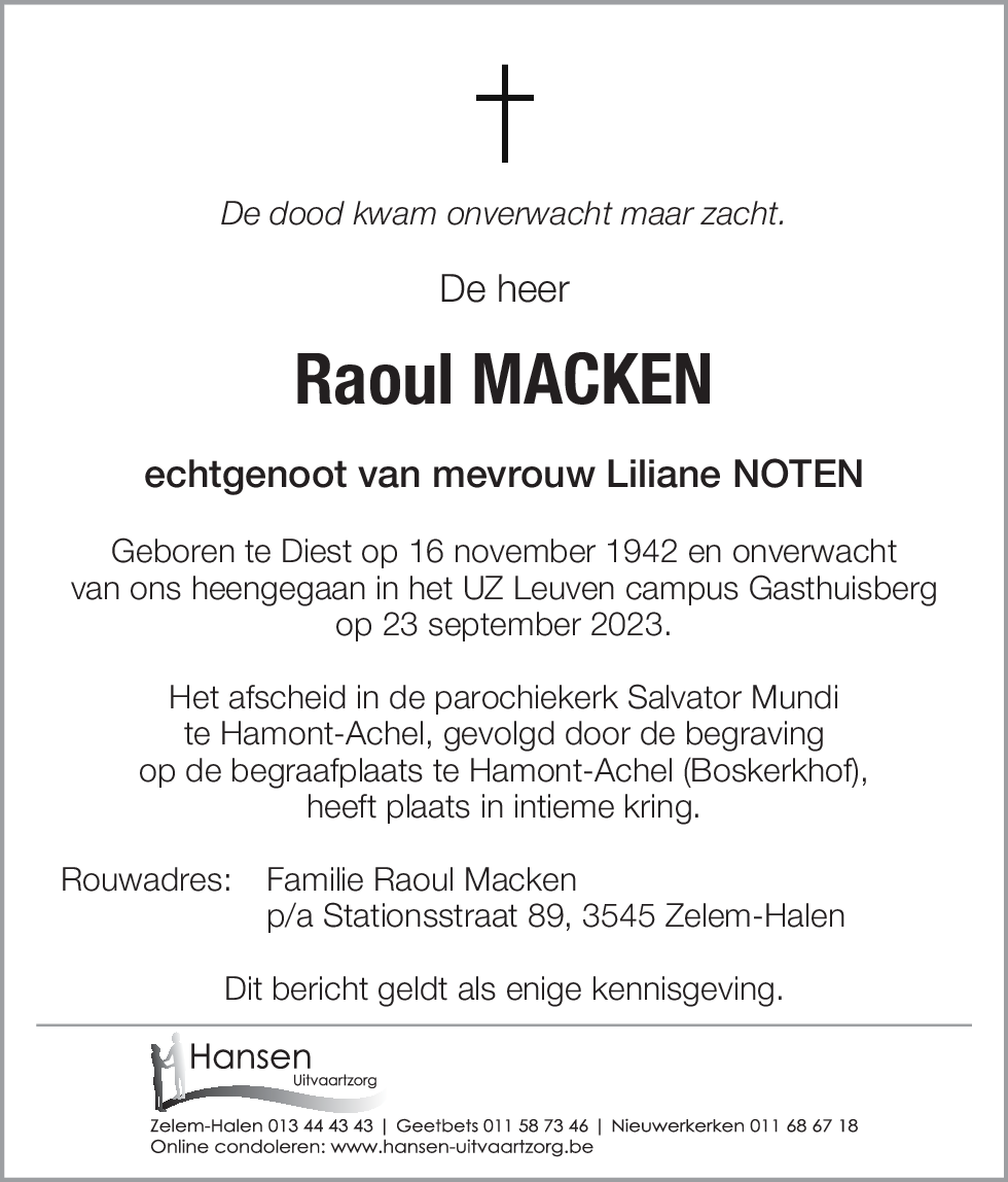 Raoul MACKEN