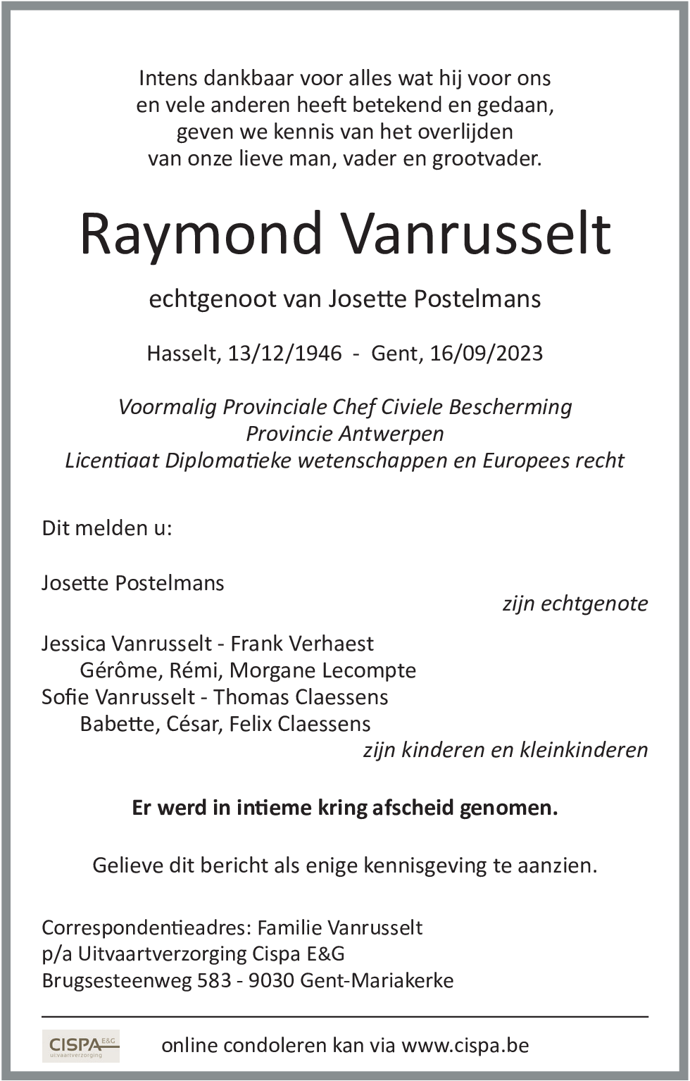Raymond Vanrusselt