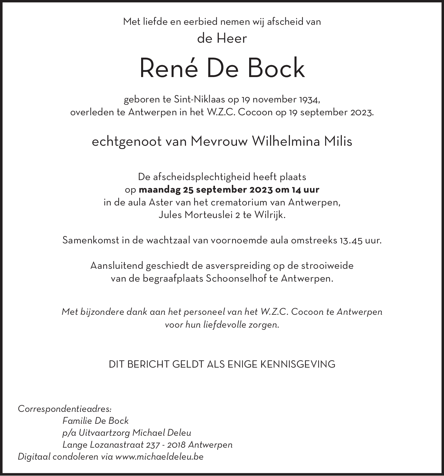 René De Bock