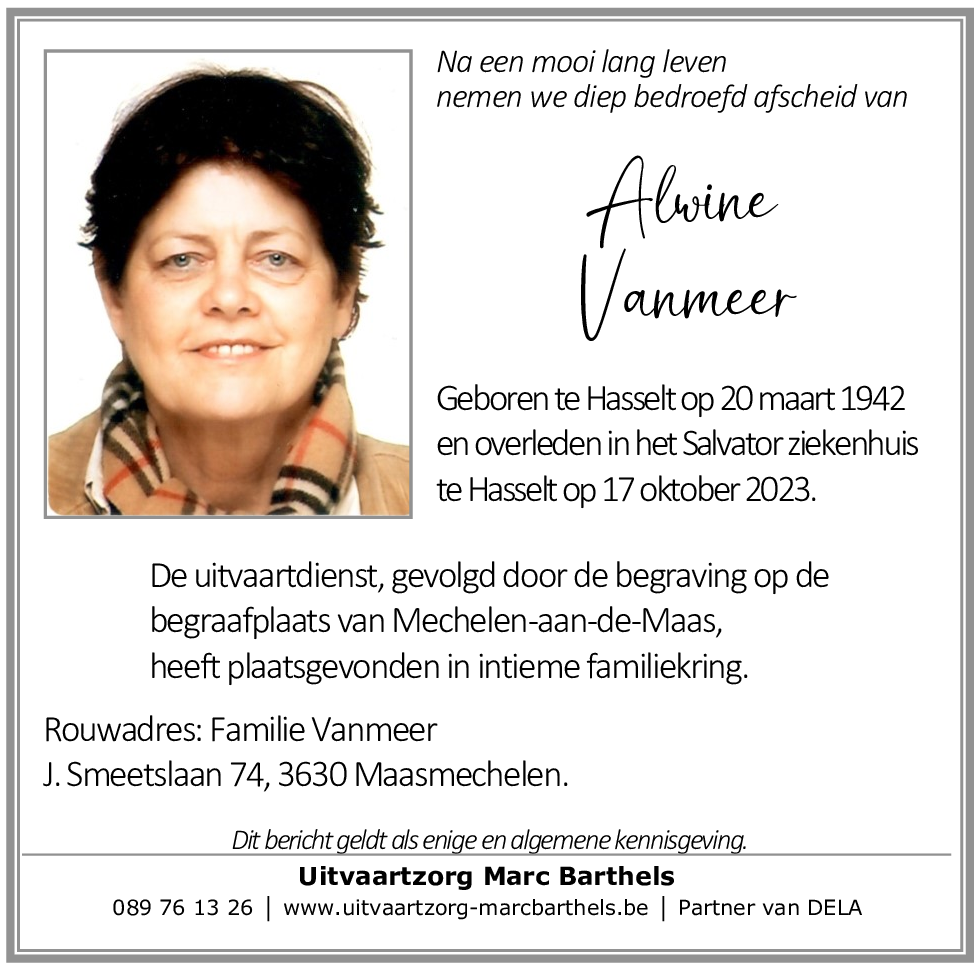 Alwine Vanmeer