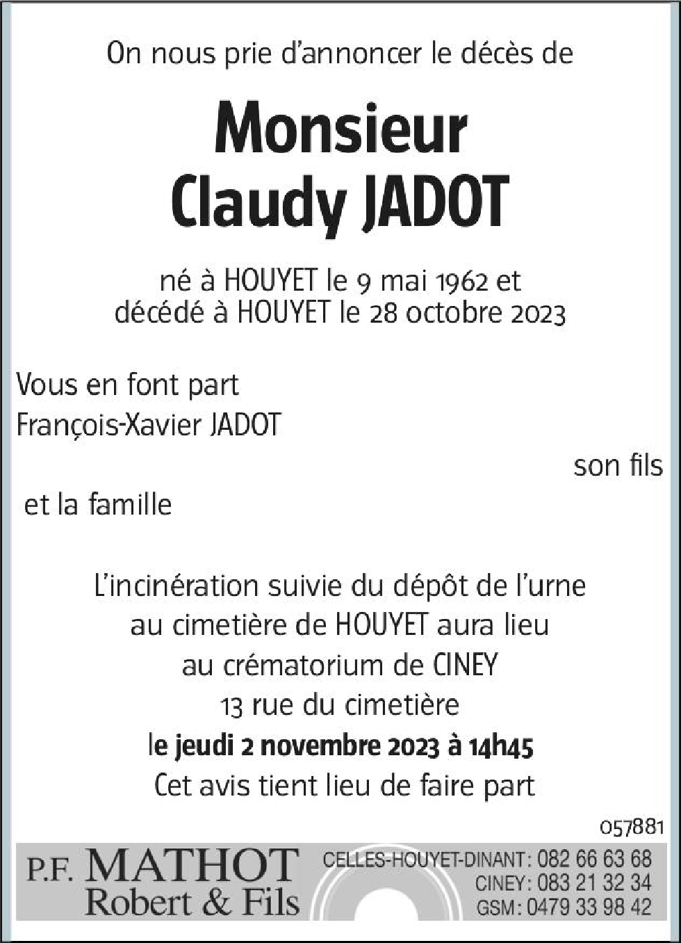Claudy Jadot