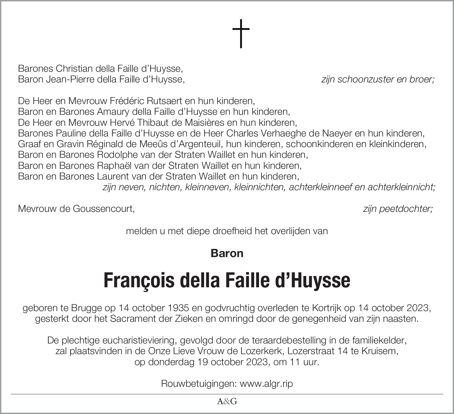 François della Faille d'Huysse