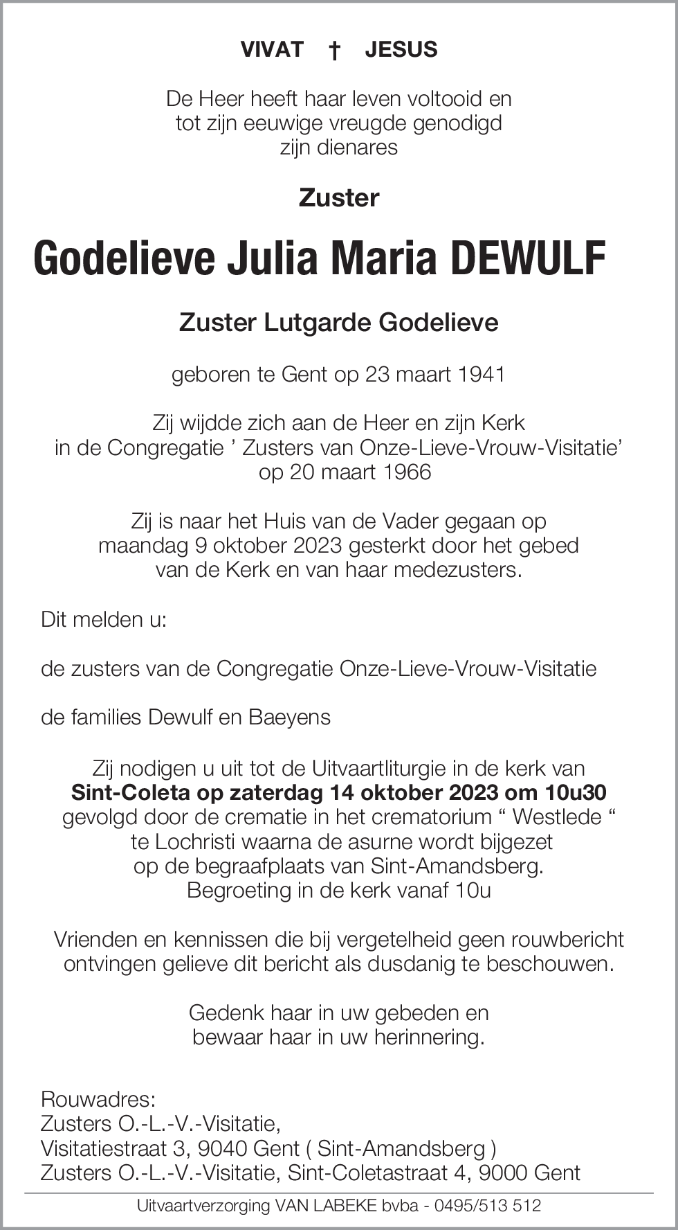 Godelieve Julia Maria Dewulf