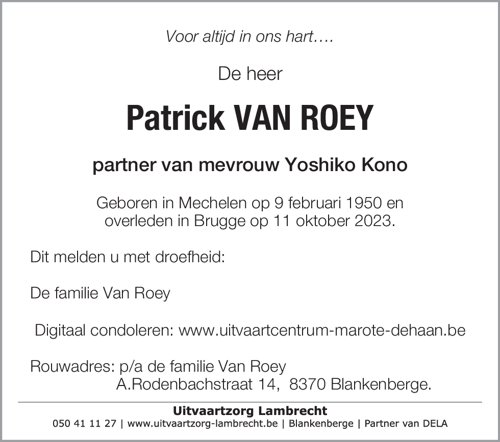 Patrick Van Roey