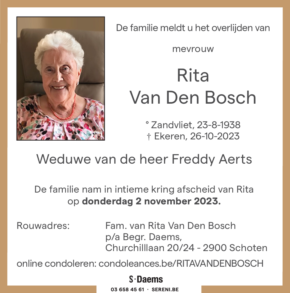 Rita VAN DEN BOSCH